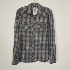 Buffalo David Bitton Men's Button Down Shirt Size Medium 100% Cotton Plaid